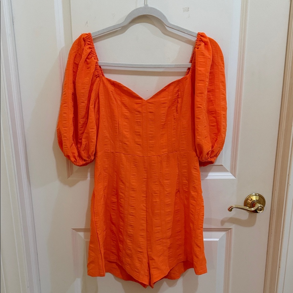 SHEIN Vibrant Orange Romper
